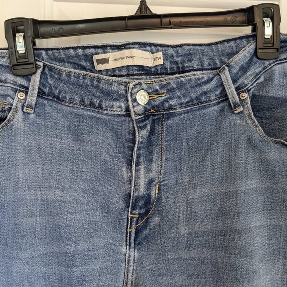 LEVI'S Mid Rise Skinny Plus Size 20W - Picture 2 of 8